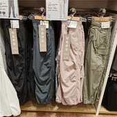 机能裤 女装 防晒降落伞工装 宽腿裤 虞服WY464888 宽松休闲长裤