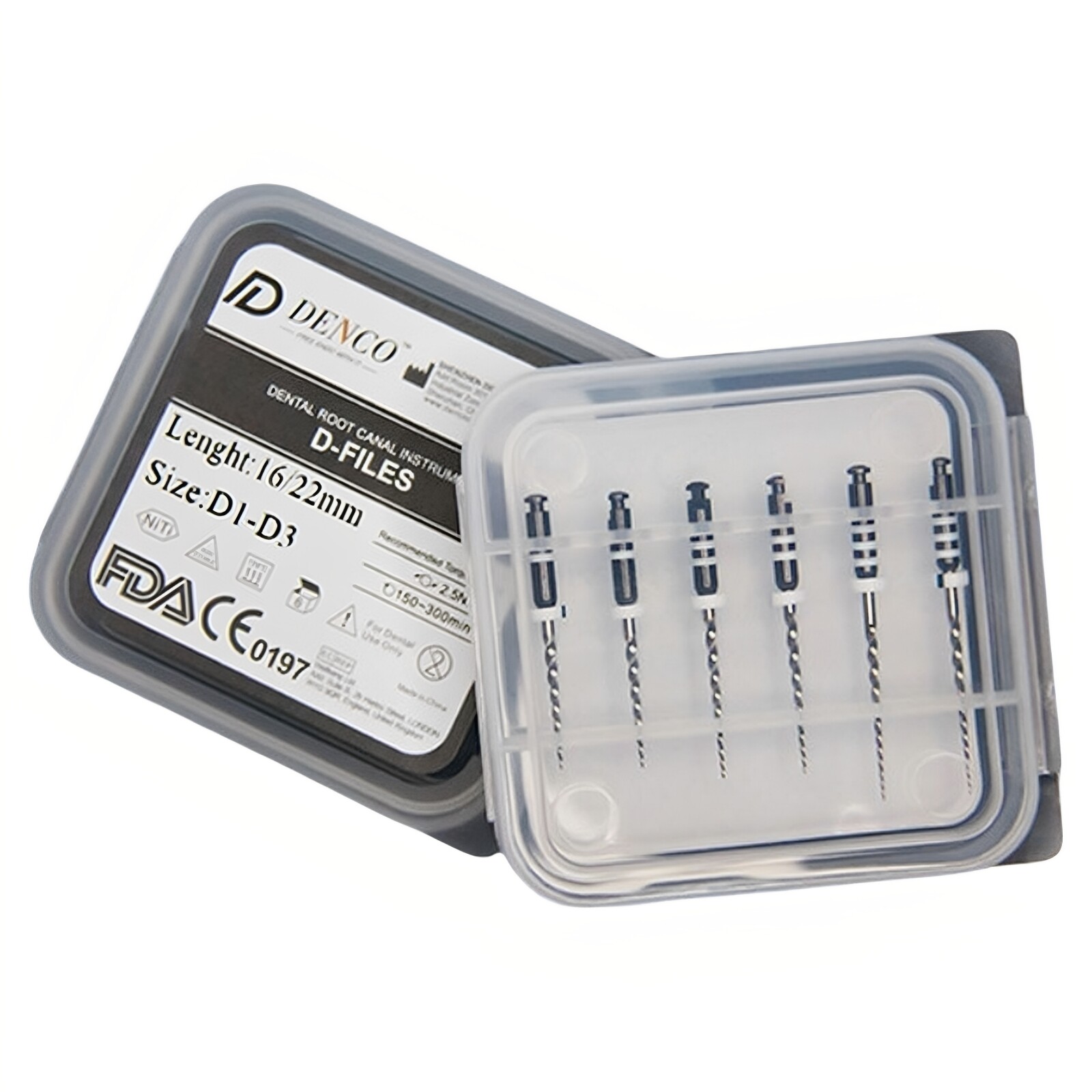 牙科材料Denco根管再治疗锉D-file口腔镍钛锉机用锉6支装包邮推荐