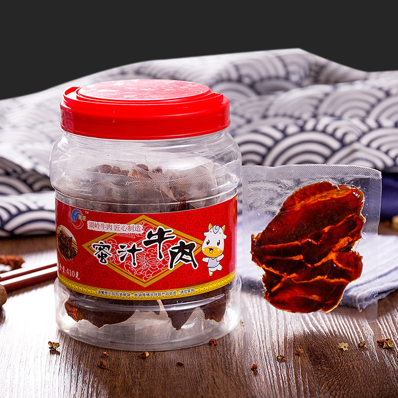 温州湖岭蜜汁牛肉干片牛腱子肉真空独立小包装蜜汁手撕牛肉干