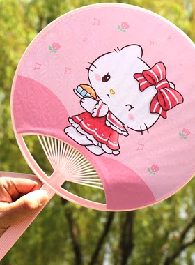 扇子加大加硬溜娃驱蚊扇团扇