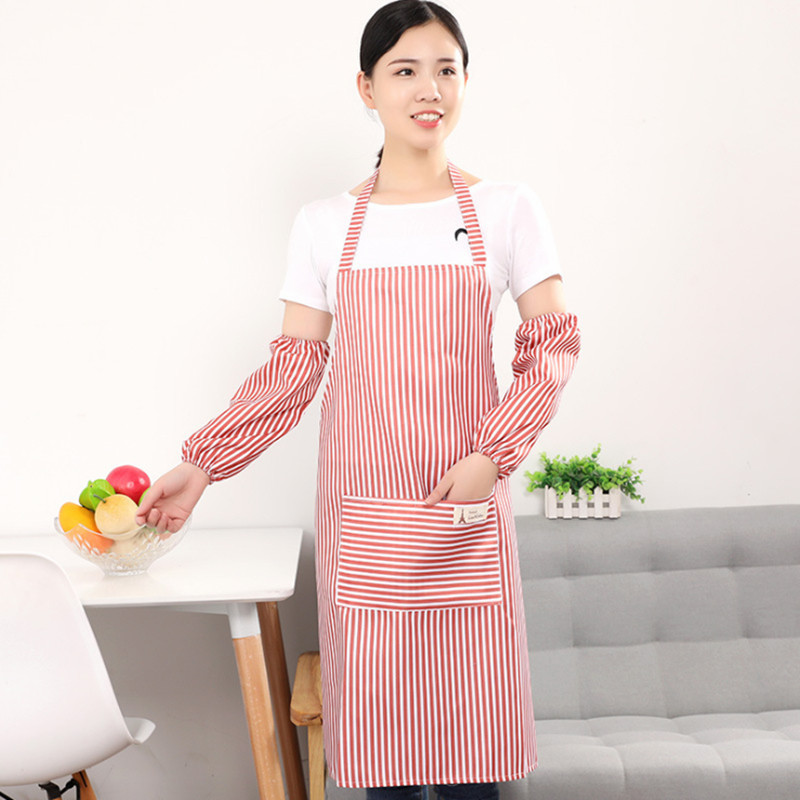 围裙家用防污防油袖套围裙女时尚厨房做饭围身裙大人长袖工作服男,家庭/个人清洁工具,围裙套装,淘宝优惠券,粉丝福利购,淘宝优惠卷