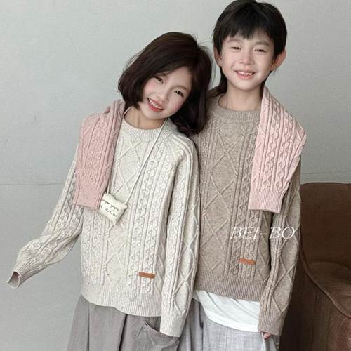 毛衣贝柏彩点麻花2024新款冬季