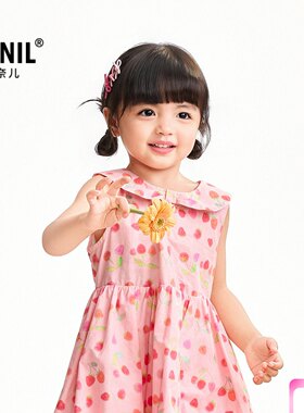 【商场同款】安奈儿童装女童无袖连衣裙2026夏新款XG623118