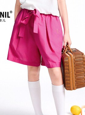 【商场同款】安奈儿女大童裤子夏薄款七分裤新款休闲裤子AG526684