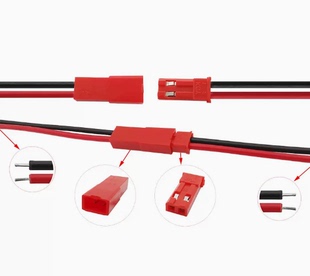 JST/SYP对插线2P拔式连接带线LED公母插头连线接头单边公母尾镀锡