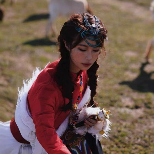 Ретро ожерелье, серьги, этнический комплект, подвеска, аксессуар для волос, европейский стиль, стиль бохо, этнический стиль