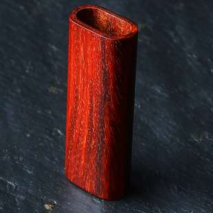 印度小叶紫檀 檀香紫檀打火机木壳 整木掏空火机壳 草蜢机壳