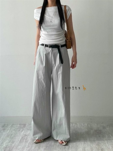 2025年秋季新款韩国东大门直邮 melmeont背部松紧腰直筒裤