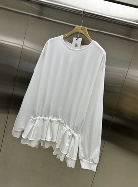 2026年春夏新款韩国东大门 mydress抽绳拼接套头衫