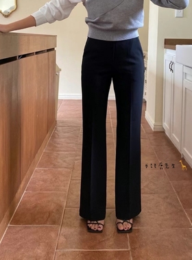 2024年秋冬新款韩国东大门直邮 marly弹性束腰小喇叭西装裤