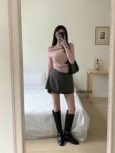 jess背部松紧腰条纹裙裤 韩国东大门 新款 2026年春季