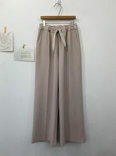 2026年春季新款韩国东大门 i-min松紧腰中线设计直筒裤