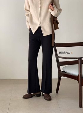 2026年春季新款韩国东大门 marly弹性束腰加绒直筒西装裤