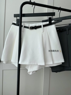 2026年春季新款韩国东大门 nuke束腰式腰带褶皱裙裤