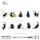 ONESMILE 手指学生可爱萌小众彩色小清新超小女纹身贴 mini小黑猫