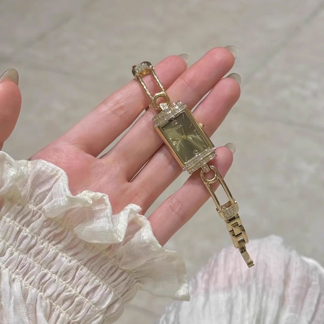 鞠婧祎同款小别针女生手表女2025新款女士机械轻奢小众表女款女式