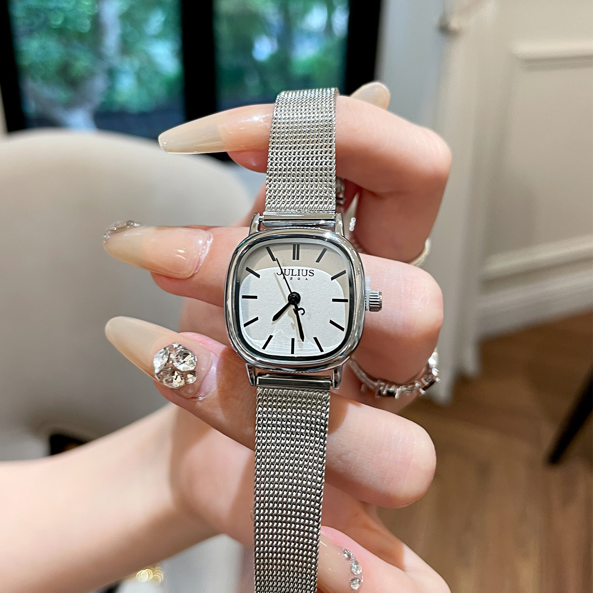 聚利时手表女小巧小方表小众轻奢小表盘女士职场女款正品名牌女表