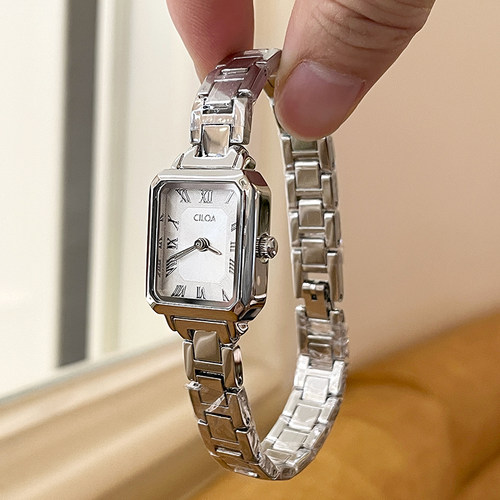 简约女神银色精致手表