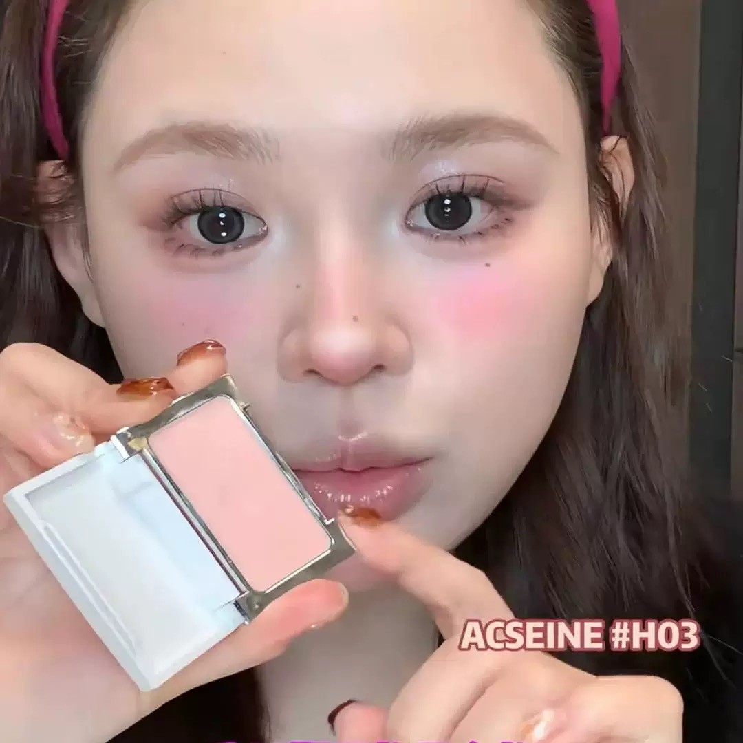小猴子同款 现货日本acseine雅倩美高光腮红自然细闪粉 H03卧蚕