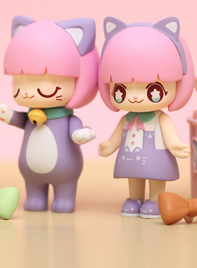 MK猫女盲盒Kimmy&Miki手办52TOYS二次元扭蛋玩具同学生日伴手礼