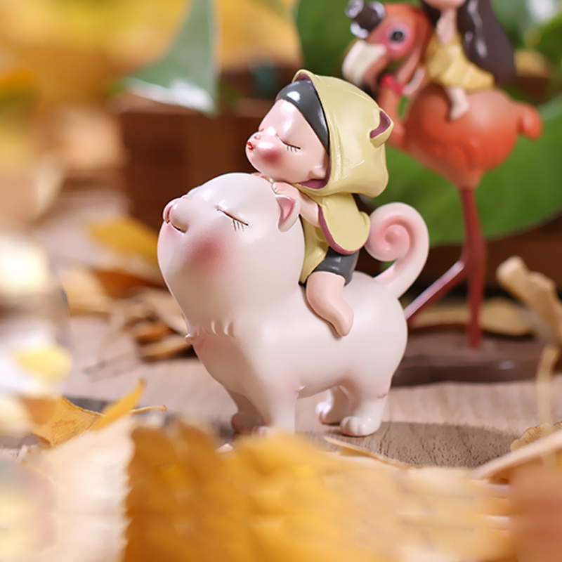 白夜童话公仔摆件盲盒月光兔