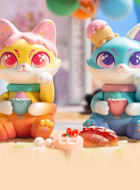 卡茜猫盲盒Cassy二代街头饮品系列盲盒美少女战士可爱猫猫潮玩