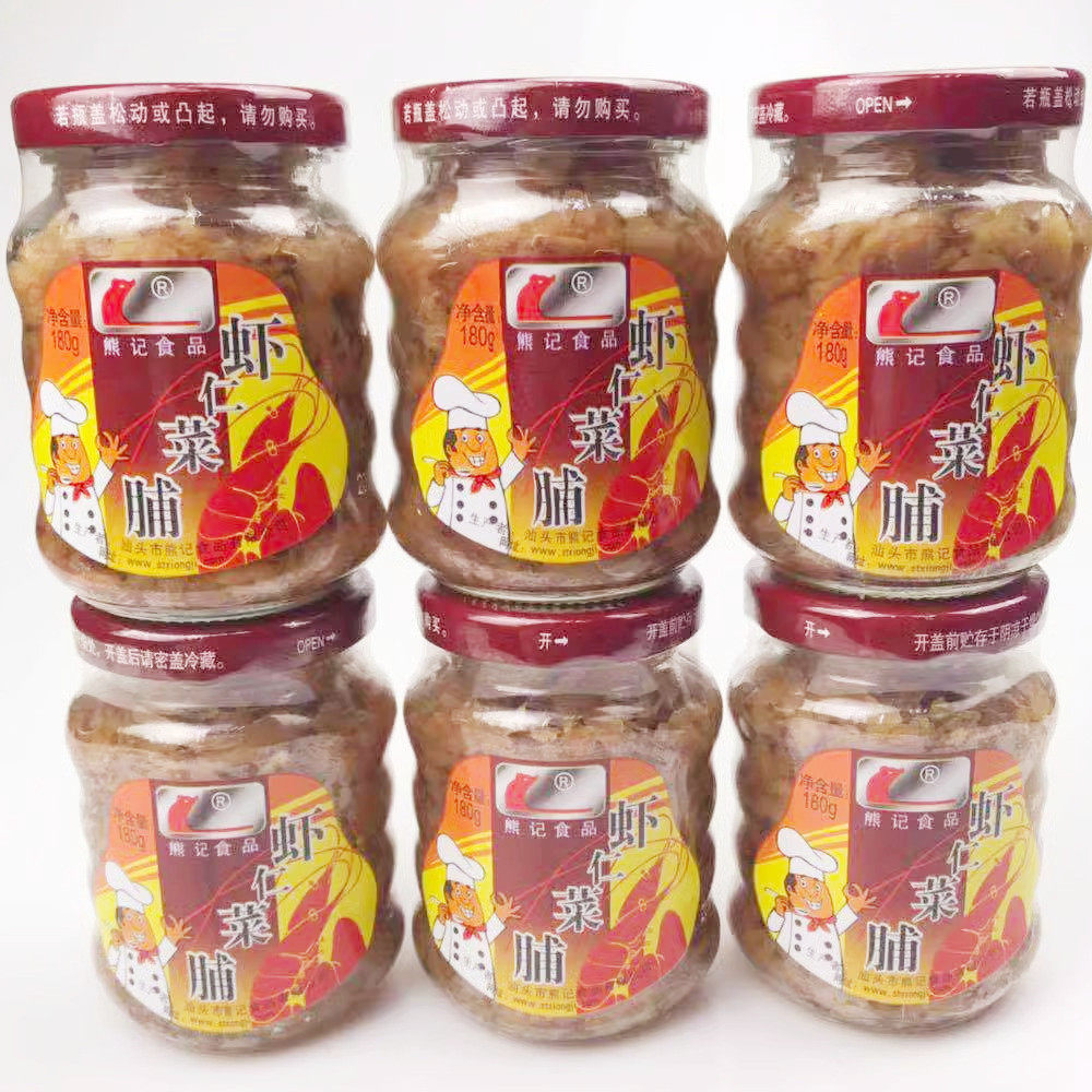 熊记 虾仁肉丁菜脯 180g*瓶潮汕特产萝卜干下饭早餐开胃杂咸菜