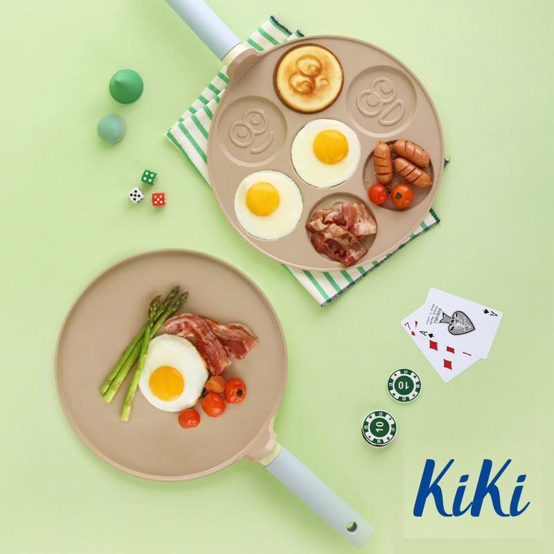 韩国原装进口正品 NEOFLAM KIKI 鸡蛋果蛋糕不粘锅平底煎锅早餐锅