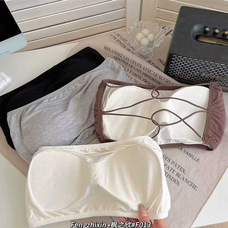 吊带上衣抹胸美背无肩带防滑