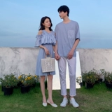 DISOO Парная одежда для влюбленных, летняя трендовая летняя одежда, небольшой дизайнерский комплект, футболка, тренд сезона