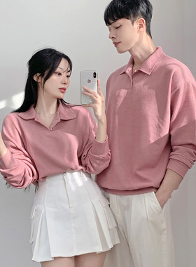 disoo情侣装春装2026新款冬装潮超火套装结婚领证高端T恤粉色卫衣