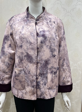 若男佳人2025春装外套新中式国潮妈妈装薄外套老年装奶奶装65012