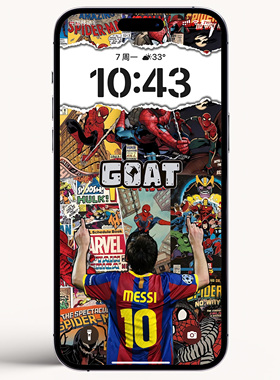 K1509 蜘蛛侠遇上梅西 4K高清手机壁纸