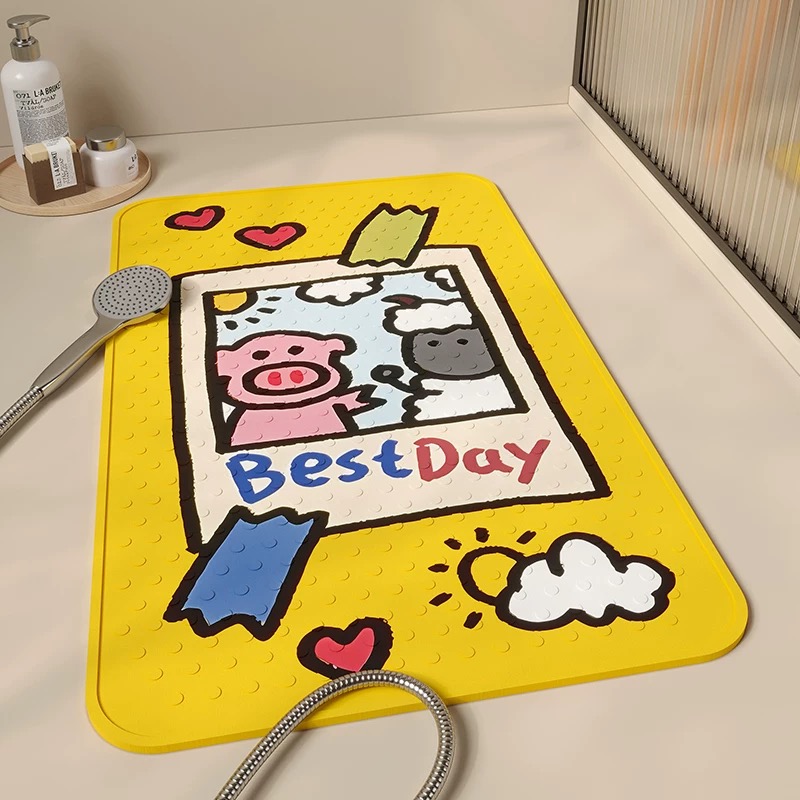 同款底价 浴室吸盘防滑垫儿童卫生间地垫洗澡脚垫淋浴房防水垫子