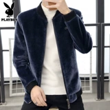 Playboy, мужская бархатная осенняя куртка, бейсбольная форма для отдыха