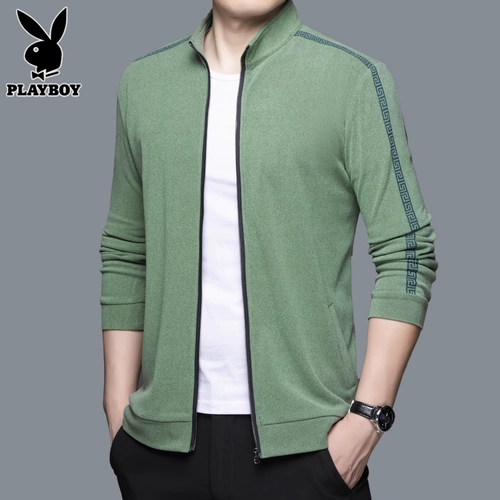 Playboy, мужская весенняя куртка, трендовая белая толстовка, спортивный мужской кардиган для отдыха