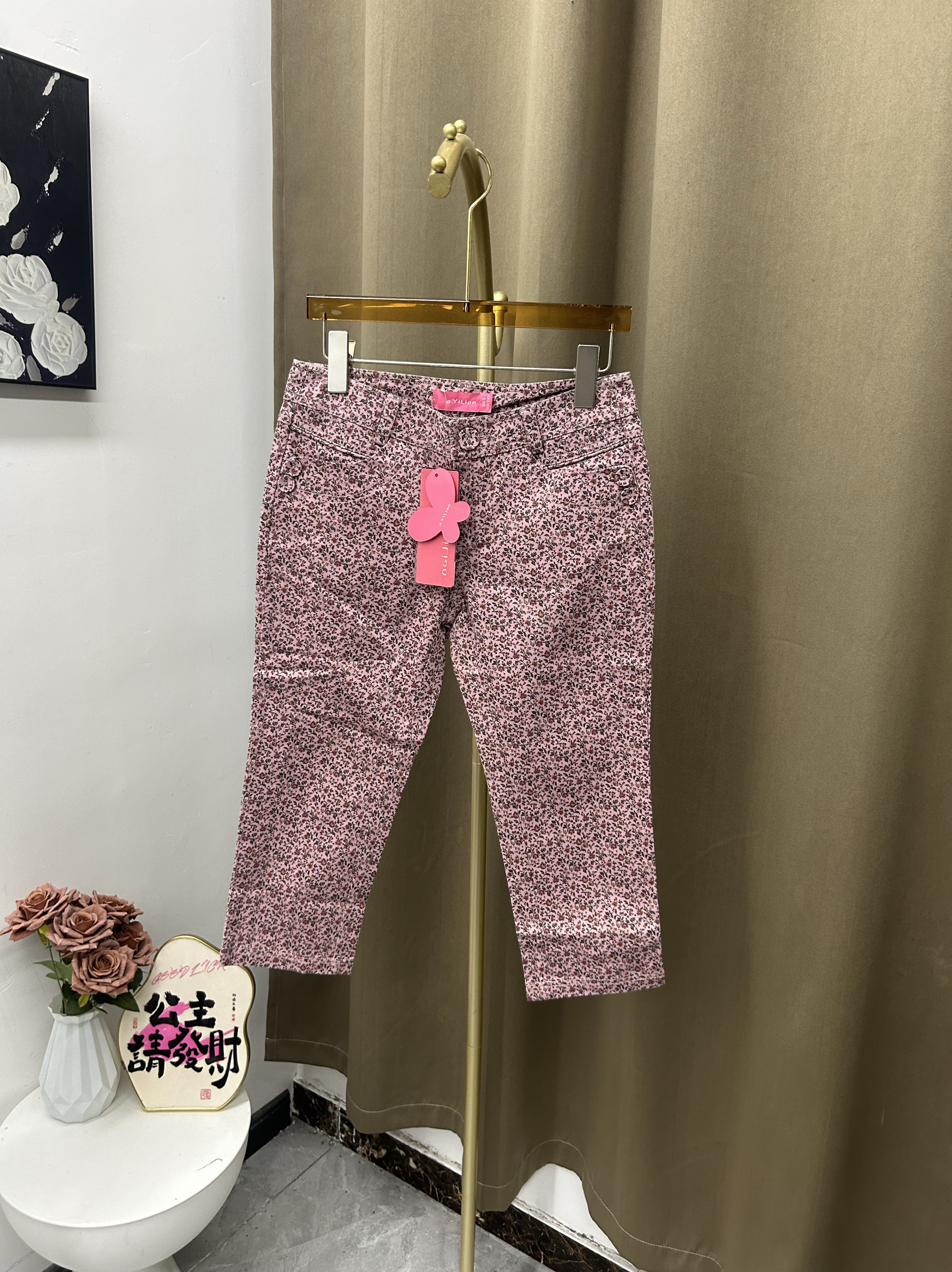 微瑕2025高品质春夏新款女士休闲七分裤中腰弹力舒适百搭款