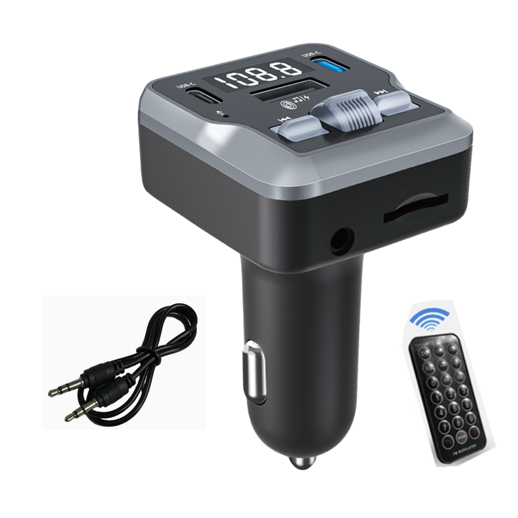 车载蓝牙MP3播放器遥控器选歌AUX输出内存卡U盘发射收音机接收器