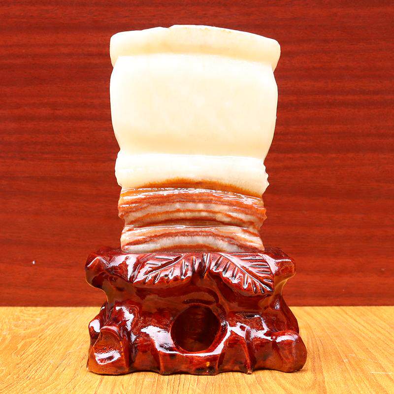 奇石摆件天然石材猪肉石五花肉装饰工艺品礼物礼品11*16*4cm952g