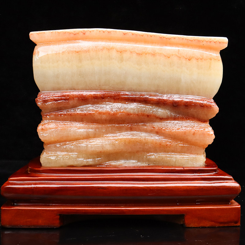 猪肉石天然肉石广西柳州红烧肉腊肉五花肉摆件22*19*11cm8038g