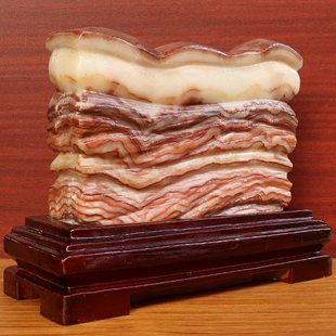 4cm4282g 天然石材奇石摆件猪肉石桌面装 饰雕刻石摆件23