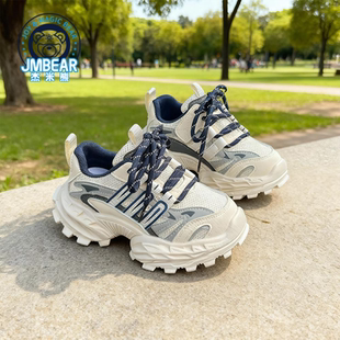 杰米熊童鞋2025秋季新款男女童时尚潮流百搭老爹鞋透气舒适休闲鞋