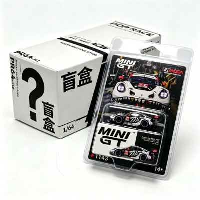 MINIGT #1143保时捷911GT3 R化骨龙+POPRACE盲盒礼包合计汽车模型