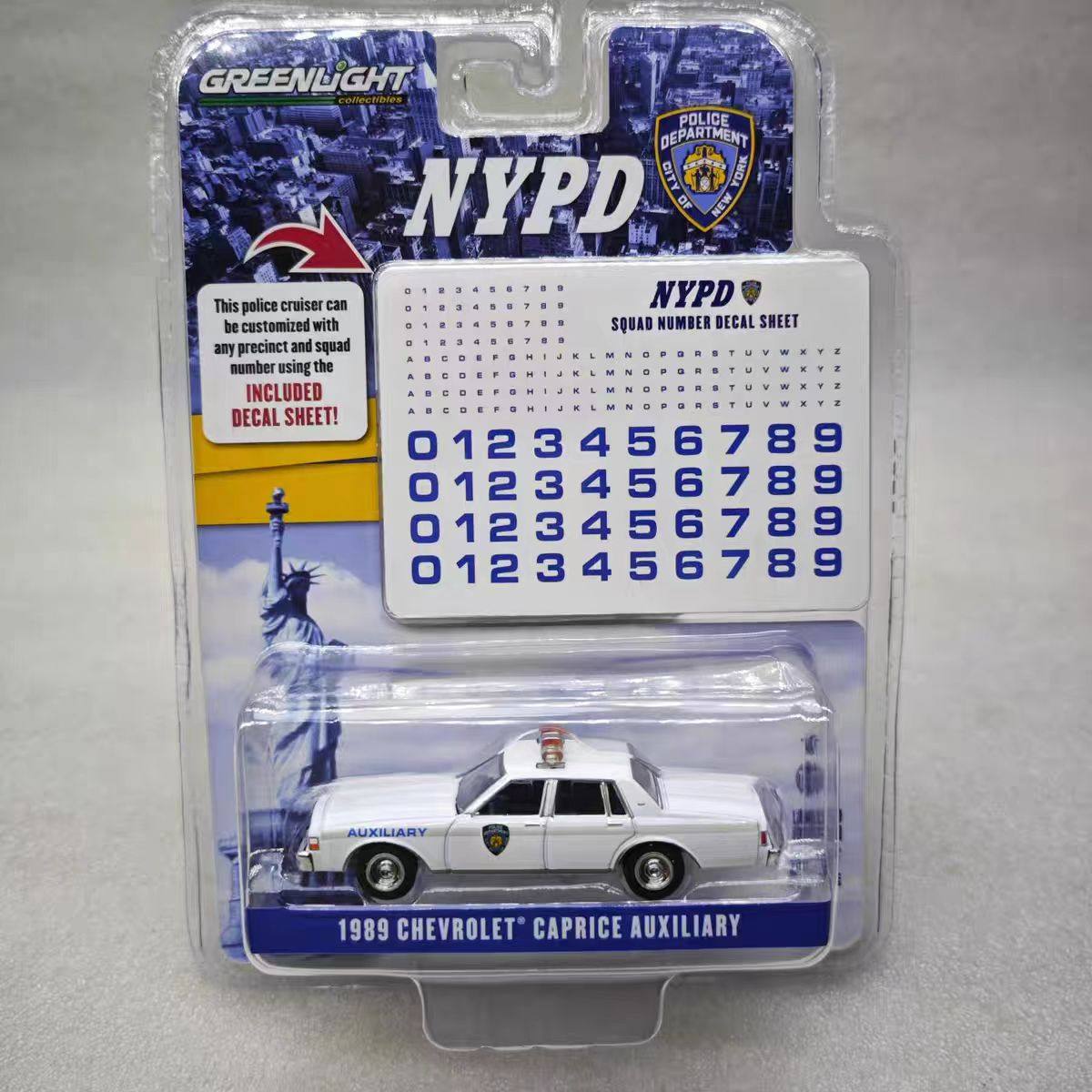 绿光1:64GreenLight 热追踪1989雪佛兰Caprice纽约市警察局NYPD