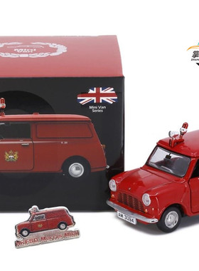 微影Tiny 香港消防 迷你宝马谷巴 Morris Mini Van 合金多开汽车