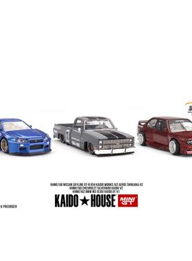 Kaido House& MINIGT 宝马BMW M3雪佛兰皮卡R34蓝色合金模型1:64