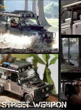 SW 1:64 古墓丽影涂装路虎卫士Land Rover Defender 合金汽车模型