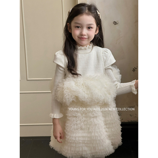 YFY女童秋冬气质生日礼服裙千金高级公主裙蓬蓬裙tutu裙连衣裙