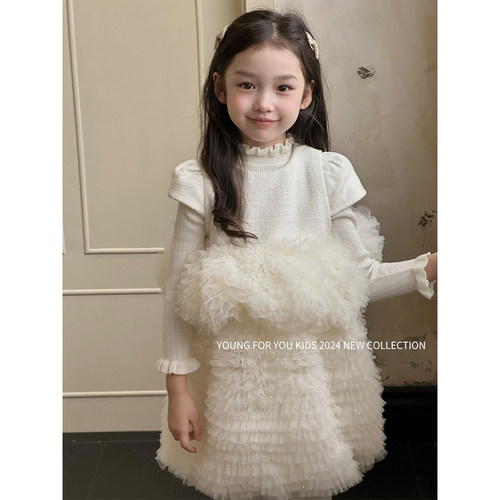 YFY女童秋冬气质生日礼服裙千金高级公主裙蓬蓬裙tutu裙连衣裙