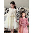 YFY秋冬女童闪闪公主裙亮片裙生日裙礼服气质蓬蓬裙连衣裙仙女